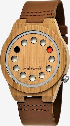 HolzwerkAnalogni sat 'ESCHWEGE' - bež boja: prednji dio