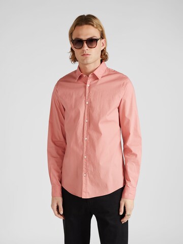 SCOTCH & SODA Slim Fit Hemd 'Essential' in Pink: Vorderseite