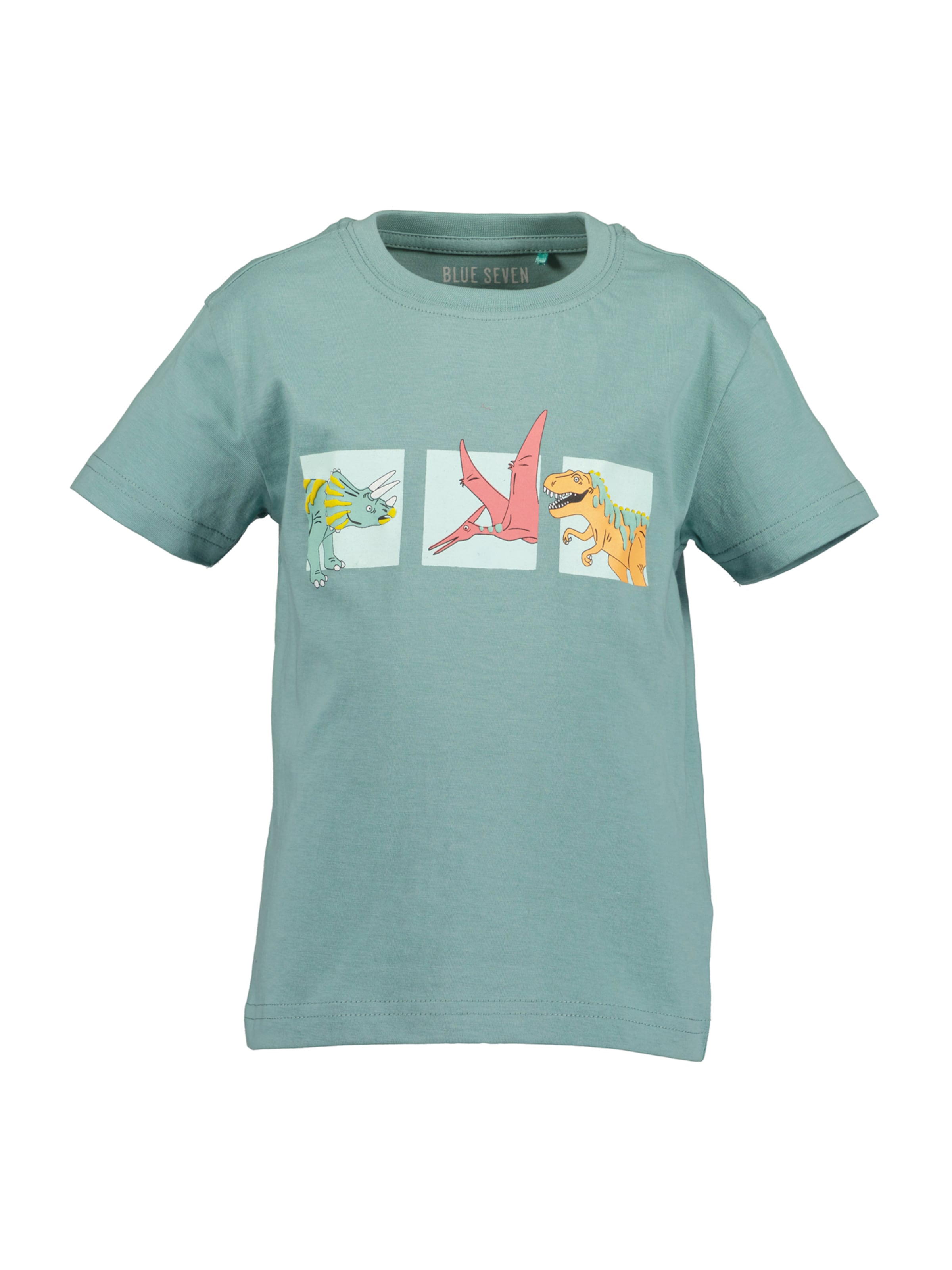 Maglietta BLUE SEVEN di colore giallo / menta / arancione / rosso pastello, Visualizzazione prodotti