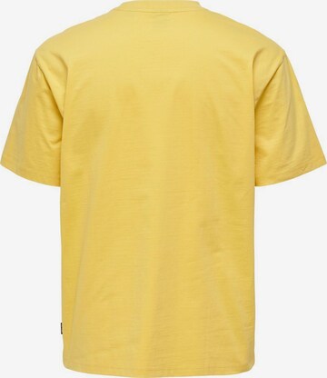 Only & Sons T-Shirt 'Fred' in Gelb