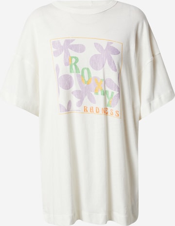 ROXY - Camiseta talla grande 'SWEET FLOWERS' en blanco: frente