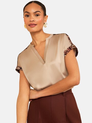 love & roses Shirt in Beige: voorkant