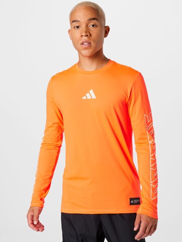 T-Shirt fonctionnel 'HYPE' ADIDAS PERFORMANCE en orange : devant