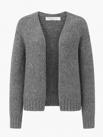 SASSYCLASSY Oversizestrickjacke in Grau: Vorderseite