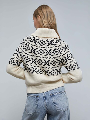 Scalpers Pullover 'Zipper Jumper ' in Beige