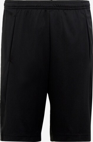 ADIDAS SPORTSWEAR Regular Workout Pants 'Train Essentials Aeroready Logo -Fit' in Black: front