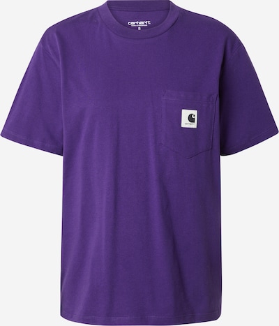 Carhartt WIP T-Shirt in dunkellila / schwarz / weiß, Produktansicht