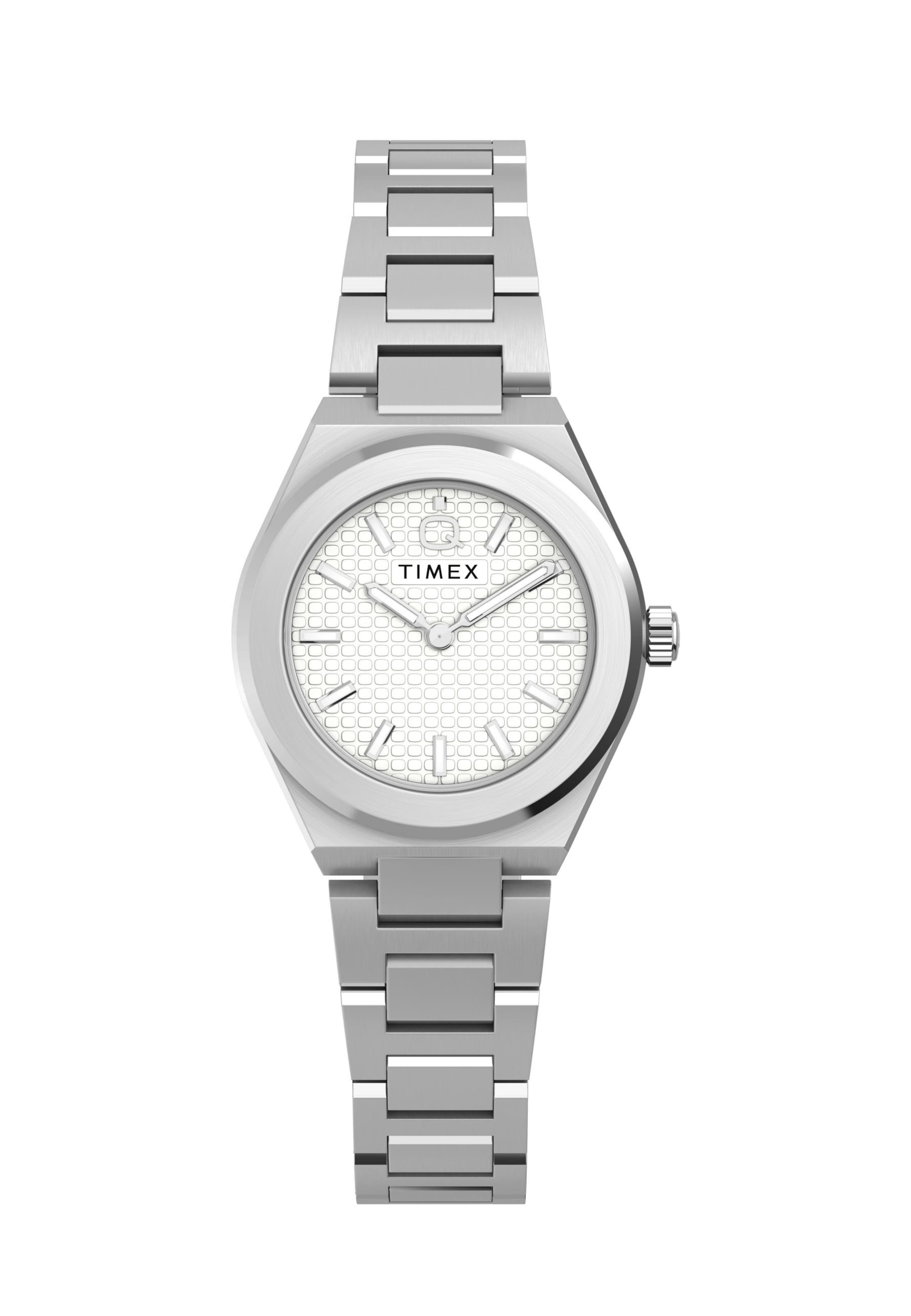 Montre à affichage analogique TIMEX en argent : devant