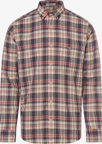 GANT Regular fit Button Up Shirt in Brown: front