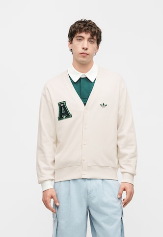 Giacca di felpa 'Varsity' di ADIDAS ORIGINALS in bianco: frontale