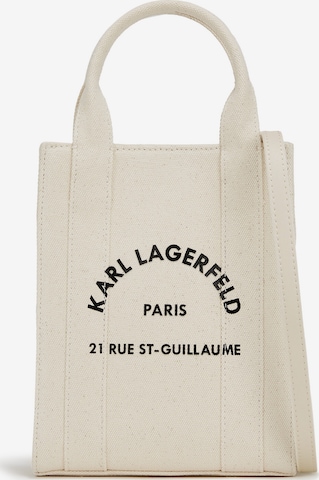 Karl Lagerfeld Nákupní taška – béžová: přední strana