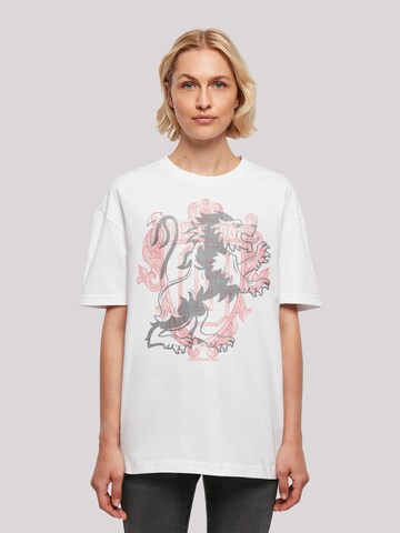 T-shirt oversize 'Harry Potter Gryffindor Crest' F4NT4STIC en blanc : devant