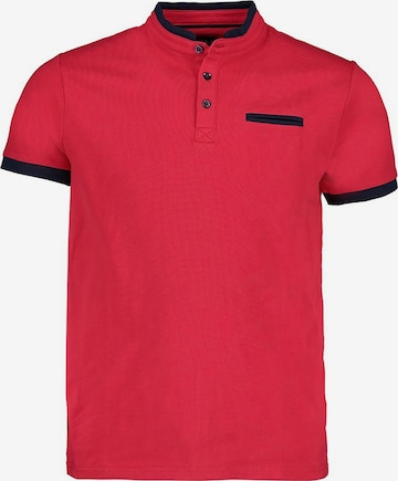 Lavard Polo Shirt mit Stehkragen aus hochwertiger Baumwolle in Rot: predná strana