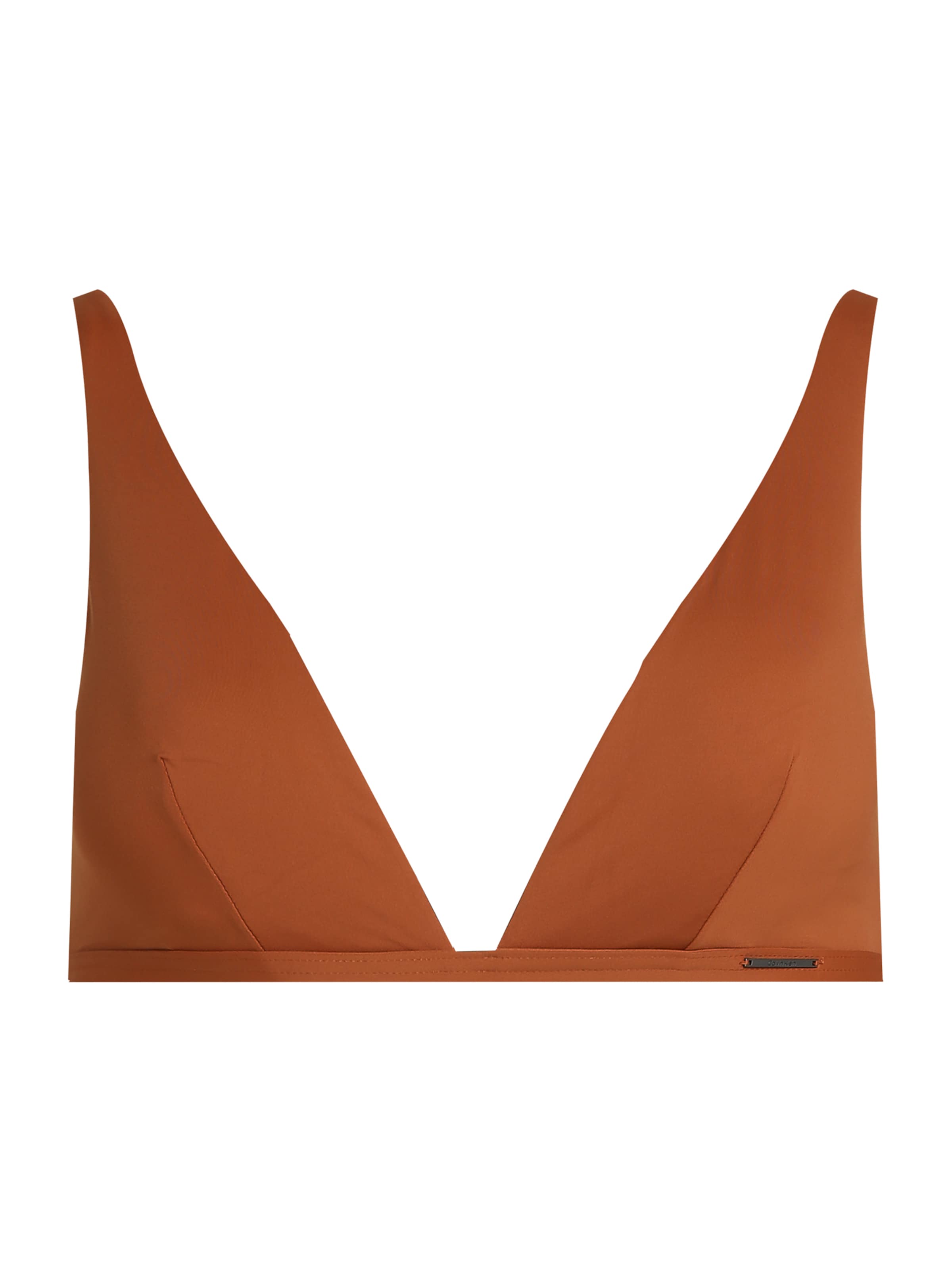 Hauts de bikini Calvin Klein Swimwear en marron : devant
