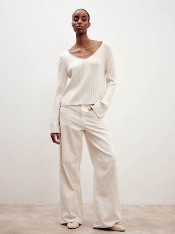 ABOUT YOU x Marie von Behrens Sweater 'Fenja' in White