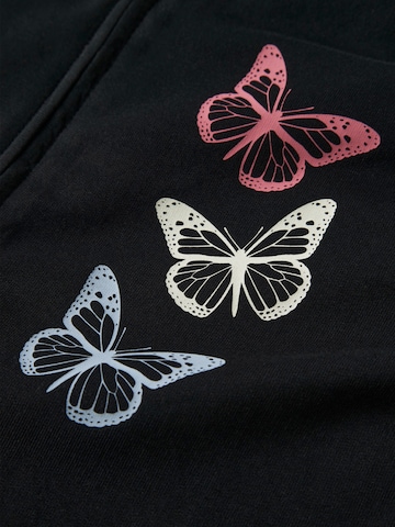 NAME IT Zip-Up Hoodie 'NKFVANITA' in Black
