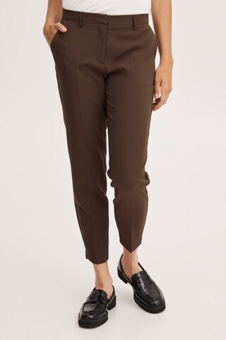 ICHI Slim fit Pants 'LEXI' in Brown: front