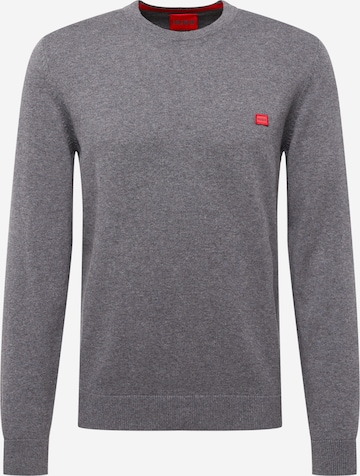 HUGO Red - Pullover 'San Cassius' em cinzento: frente