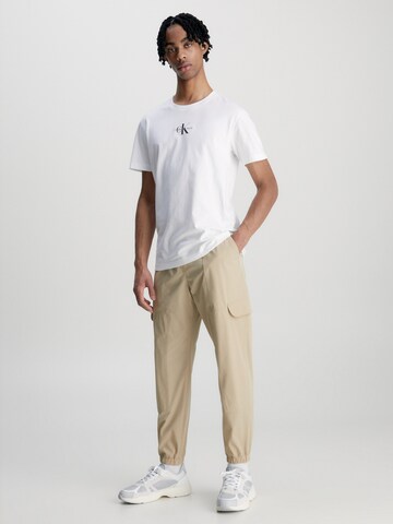 Calvin Klein Jeans Tapered Παντελόνι cargo σε μπεζ