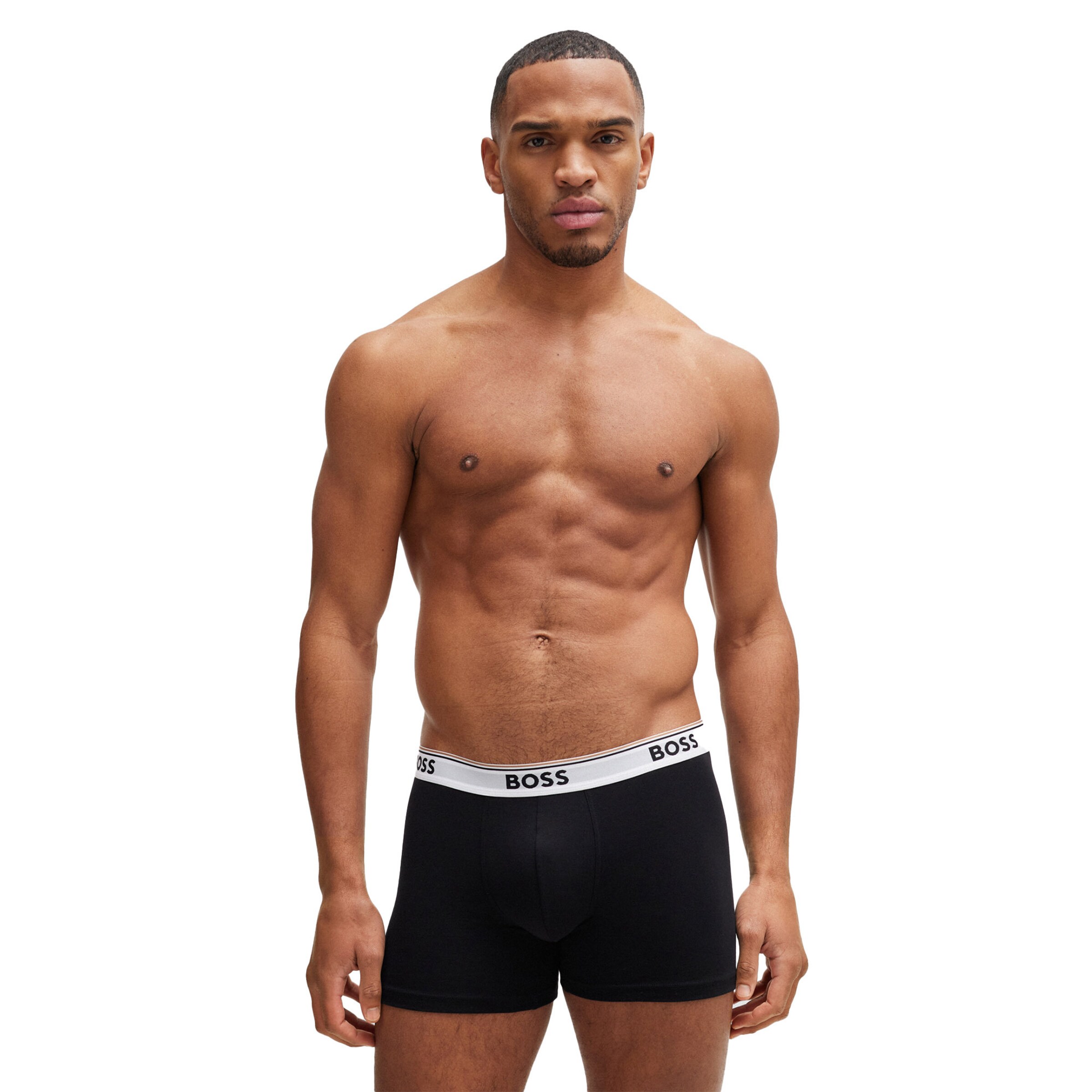 BOSS - Calzoncillo boxer en negro: frente