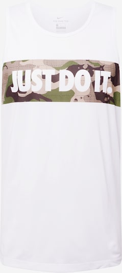 NIKE Sporttop in pueblo / cappuccino / oliv / weiß, Produktansicht