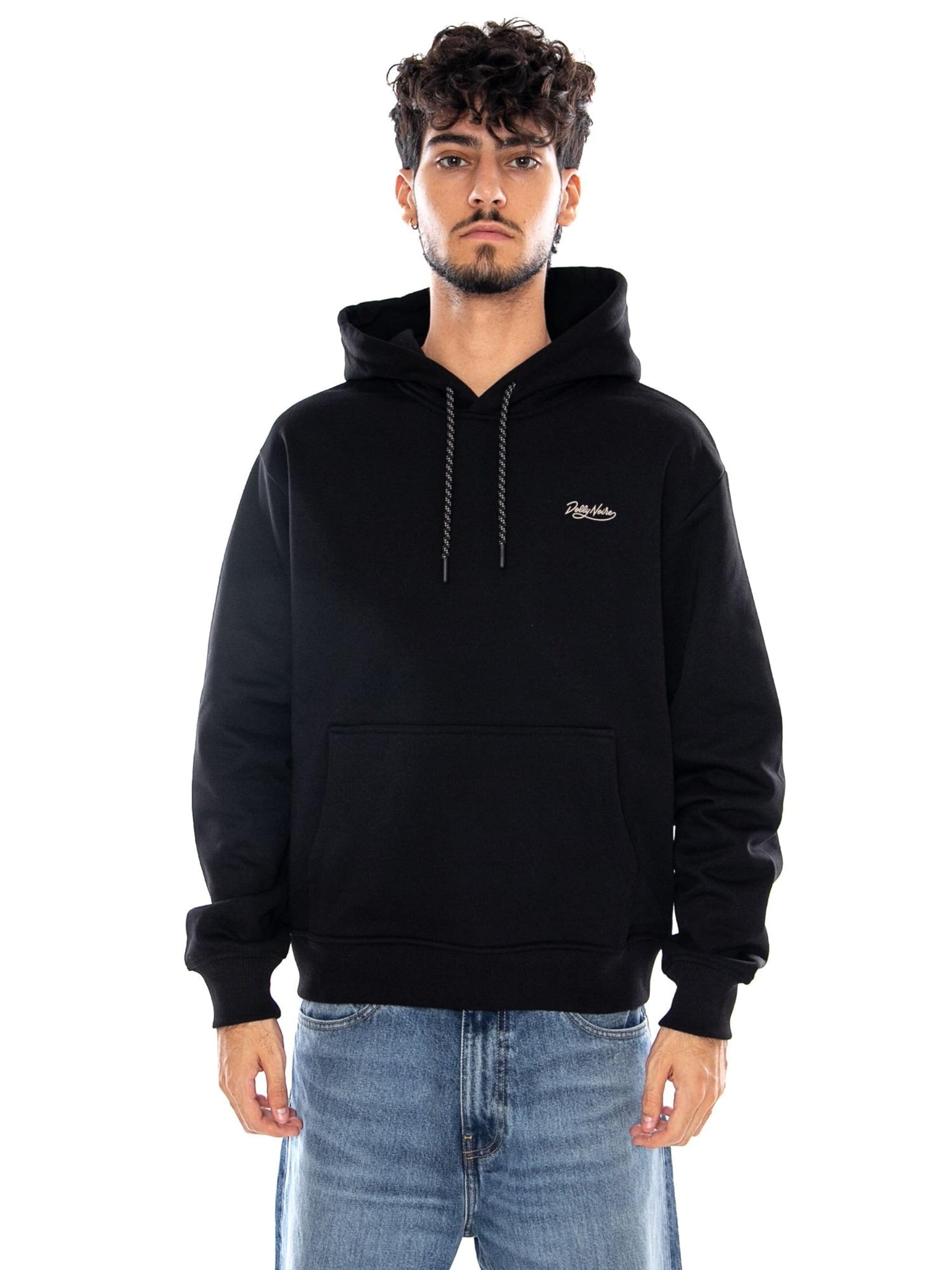 DOLLY NOIRE Sweatshirt 'DENARI' in Zwart: voorkant