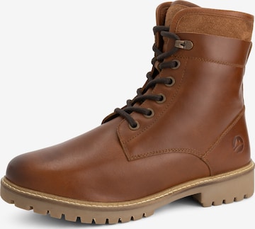 Bottines à lacets 'Langdets' Travelin en marron : devant