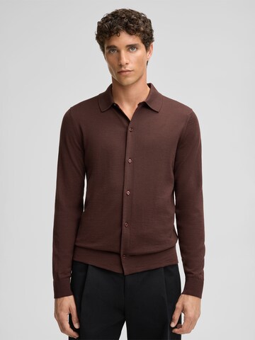 STRELLSON Knit cardigan 'Marek' in Brown: front
