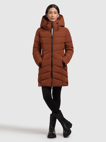khujo Wintermantel 'Dier' in Bruin
