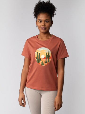 T-shirt 'Sonnenuntergang In Der Wüste' Watapparel en rouge : devant