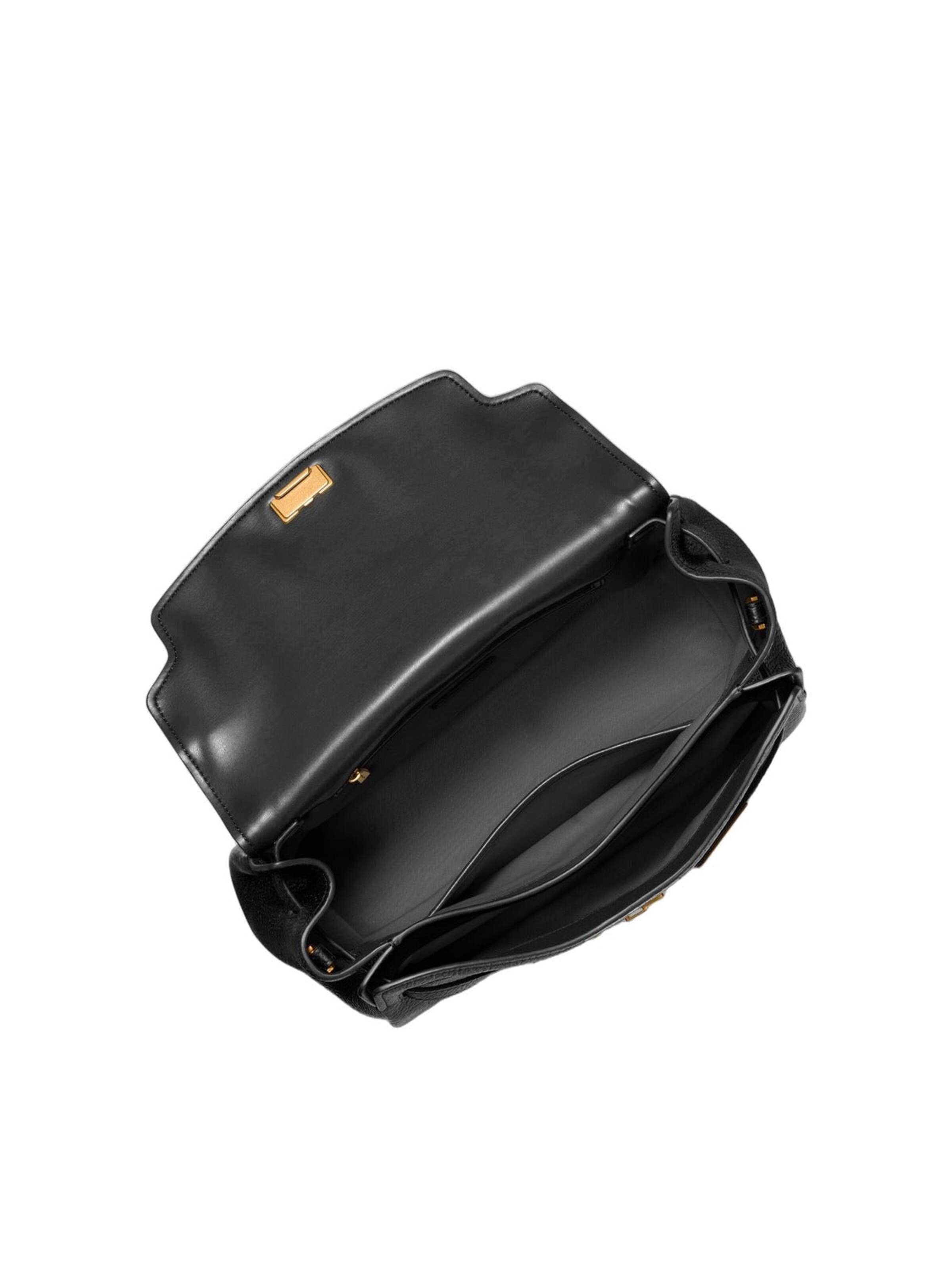MICHAEL Michael Kors - Bolso de mano 'Michael Kors Sac à main Cuir Hamilton Moderne Grand Rabat Noir' en negro