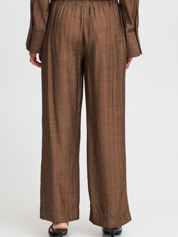 Wide leg Pantaloni con pieghe 'Ariana' di Fransa in marrone