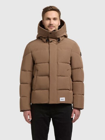 khujo Winterjacke 'Nebo' in Braun: Vorderseite