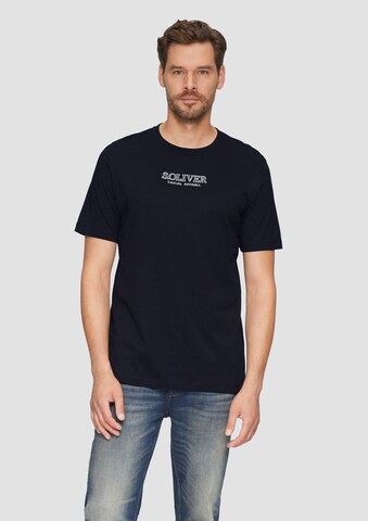 s.Oliver T-shirt i blå: framsida