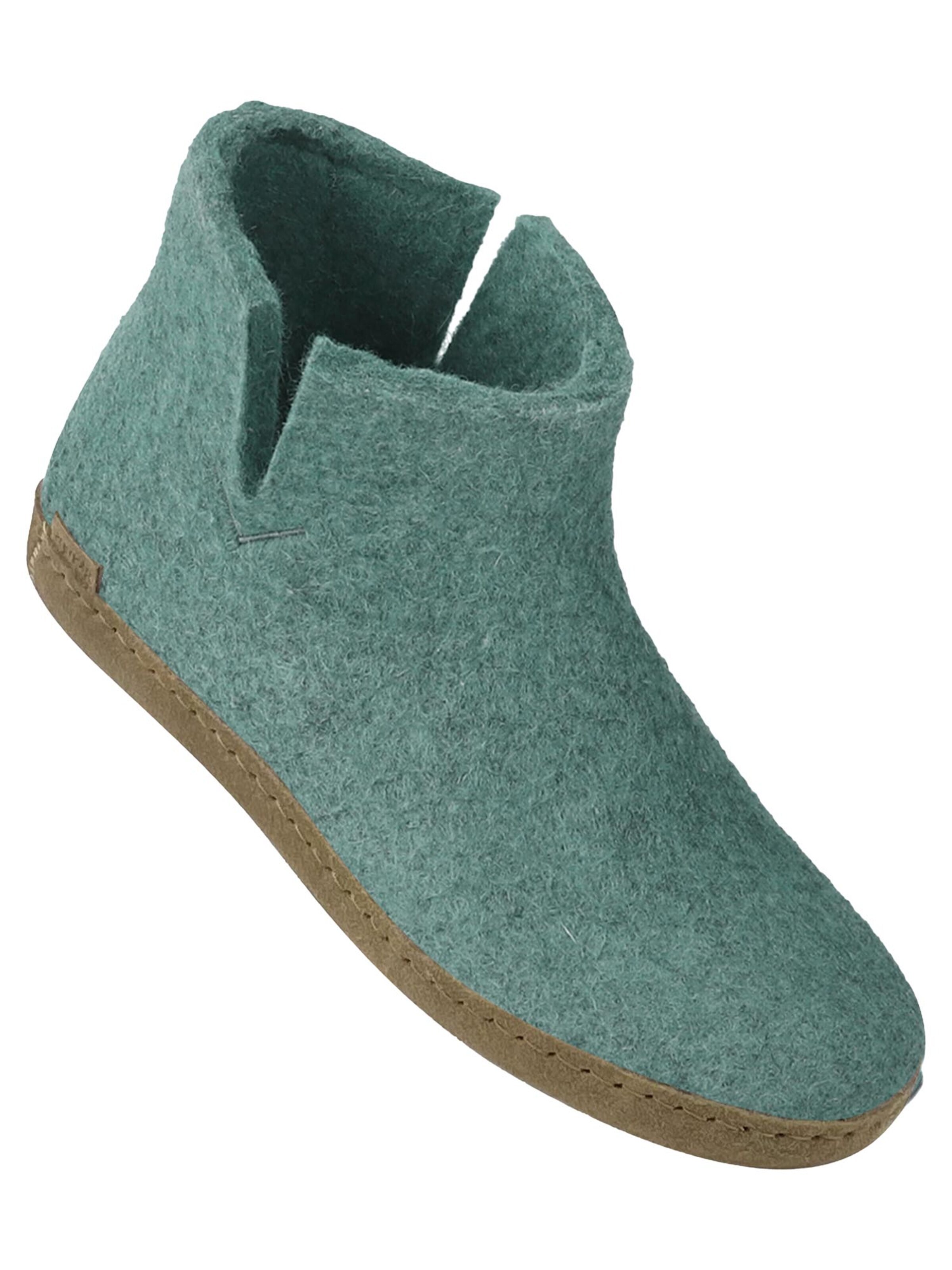 Glerups Slipper 'Ledersohle' in Blue
