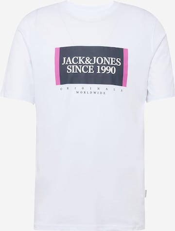 T-Shirt 'LAFAYETTE' JACK & JONES en blanc : devant