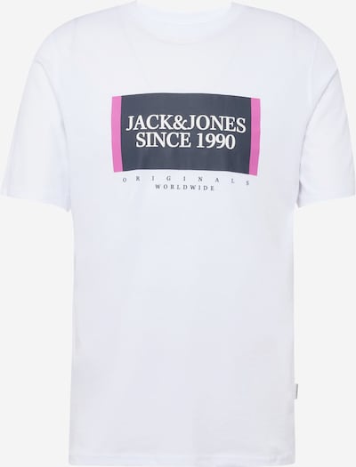 JACK & JONES Тениска 'LAFAYETTE' в морскосиньо / орхидея / бяло, Преглед на продукта