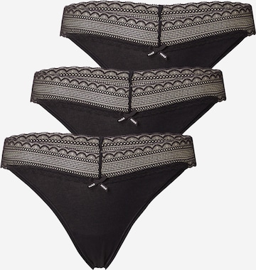 HUGO Στρινγκ 'TRIPLET' σε μαύρο: μπροστά