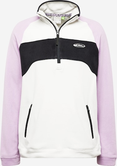 QUIKSILVER Спортен пуловер 'POWDER CHASER' в светлолилаво / черно / мръсно бяло, Преглед на продукта
