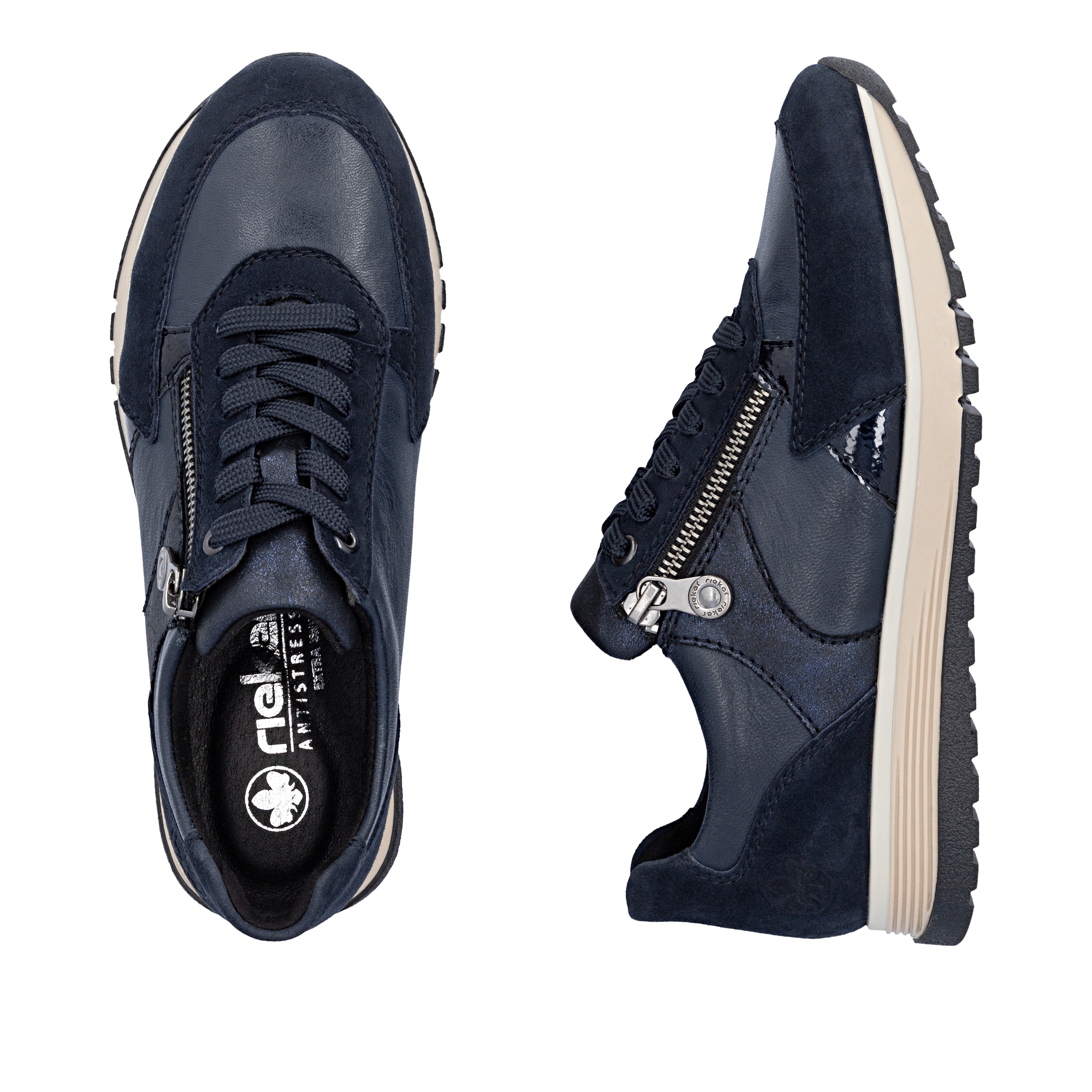 Baskets basses Rieker en bleu