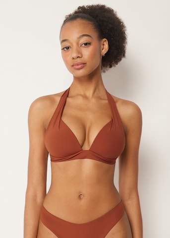 CALZEDONIA Triangle Bikini Top 'Premium Fit' in Brown: front
