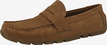 CLARKS Instappers 'Corsley Bar' in Bruin: voorkant