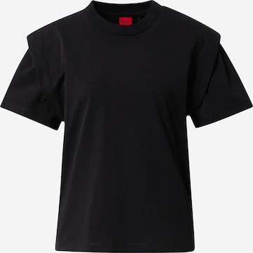 HUGO Red - Camiseta 'Darinna' en negro: frente