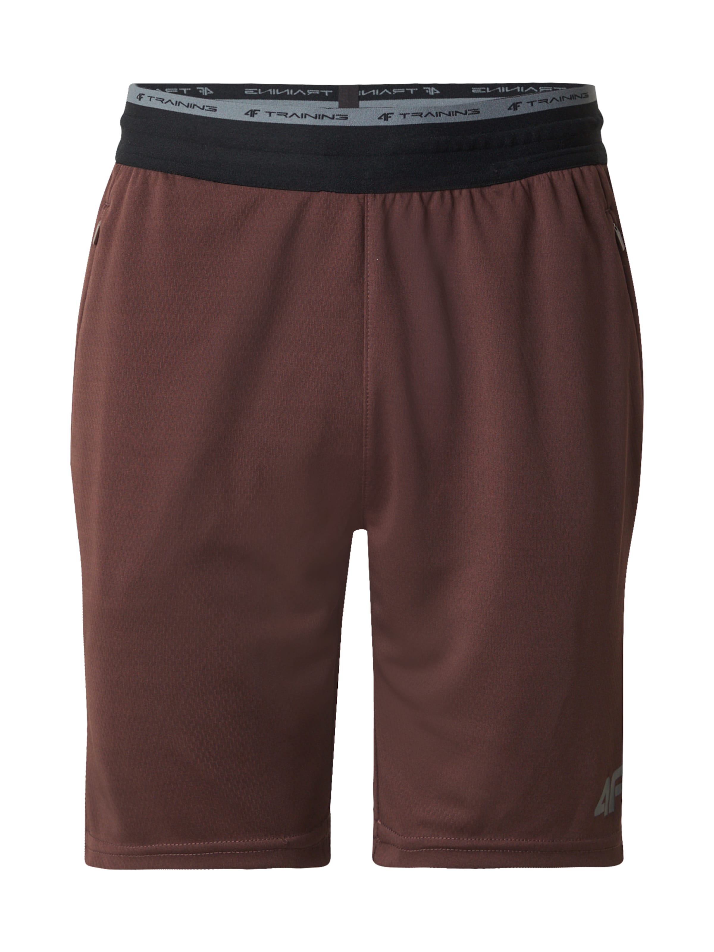 4F - Slimfit Pantalón deportivo en marrón: frente