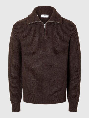 Pull-over SELECTED en marron