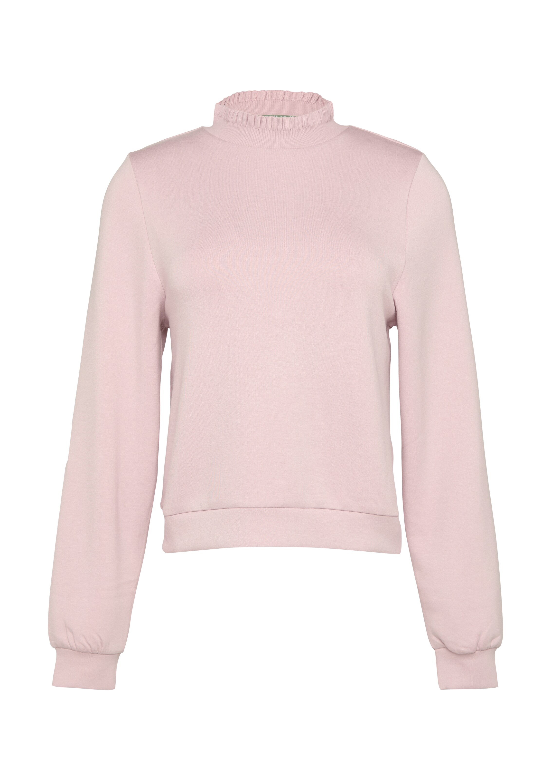 Sweat-shirt QS en rose : devant
