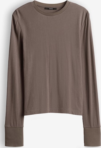 Someday Shirt 'Kedi' in Braun: Vorderseite