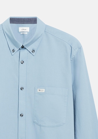 s.Oliver Regular fit Button Up Shirt in Blue