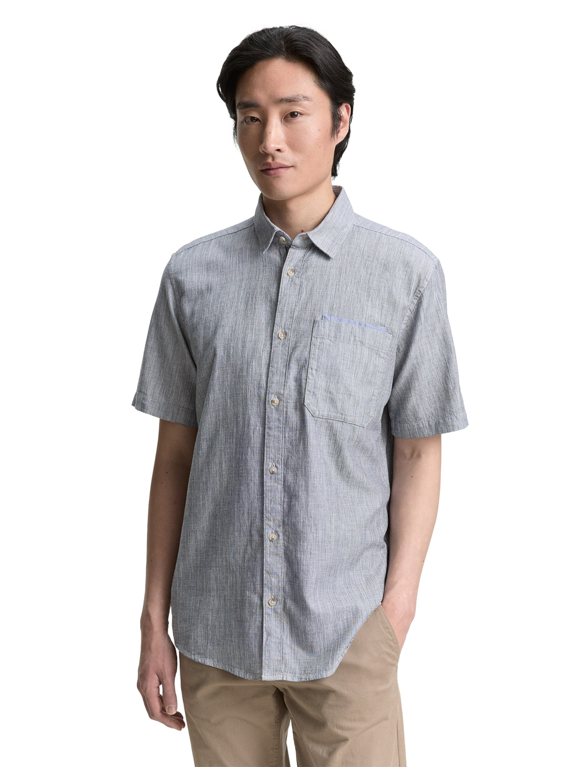 TOM TAILOR Regular fit Πουκάμισο σε μπλε: μπροστά