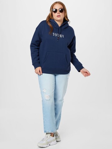 Tommy Jeans Curve Mikina – modrá